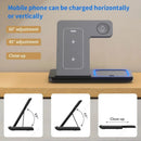 Estación de Carga Inalámbrica Plegable 3 en 1 - Carga Rápida para iPhone, Apple Watch y AirPods