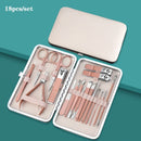 Set de Manicura Profesional 18-en-1™ - Acero Inoxidable de Grado Quirúrgico